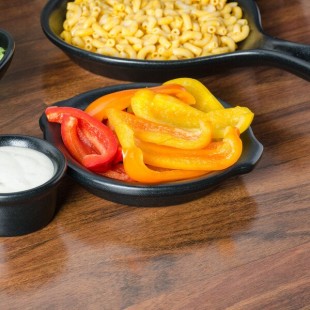 Hall China from Steelite International HL5130AFCA Foundry 10 oz. Black China Round Au Gratin Dish - 24/Case Hall China from Steelite International HL5130AFCA Foundry 10 oz. Black China Round Au Gratin Dish - 24/Case