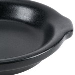 Hall China from Steelite International HL5130AFCA Foundry 10 oz. Black China Round Au Gratin Dish - 24/Case