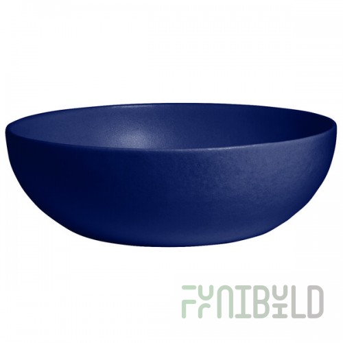 G.E.T. Enterprises BRD18-MOD-PC Bugambilia 15.9 Qt. Smooth MOD Finish Pacific Blue Resin-Coated Aluminum Extra Large Deep Round Bowl