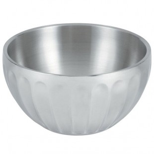 Vollrath 47688 Fluted Double Wall Round 6.9 Qt. Serving Bowl