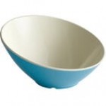 G.E.T. B-788-OR/BK Brasilia 16 oz. Orange and Black Slanted Melamine Catering Bowl