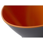 G.E.T. B-788-OR/BK Brasilia 16 oz. Orange and Black Slanted Melamine Catering Bowl
