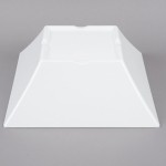 TableCraft MB166 Frostone 13.3 Qt. White Square Melamine Bowl