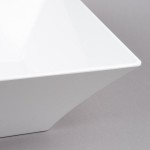 TableCraft MB166 Frostone 13.3 Qt. White Square Melamine Bowl