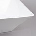 TableCraft MB166 Frostone 13.3 Qt. White Square Melamine Bowl
