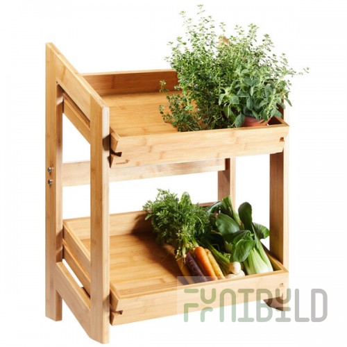 Rosseto BD136 Natura Natural Bamboo Display Stand with Removable Trays