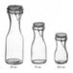 Acopa 33 oz. Customizable Glass Carafe with Resealable Lid - 12/Case
