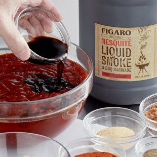 Figaro 1 Gallon Mesquite Liquid Smoke and Marinade - 4/Case Figaro 1 Gallon Mesquite Liquid Smoke and Marinade - 4/Case