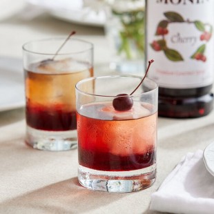 Monin Premium Cherry Flavoring / Fruit Syrup 1 Liter - 4/Case