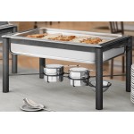 Acopa 8 Qt. Full Size Wrought Iron Pillar Chafer Kit with Stainless Steel Cover and Handle