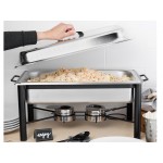 Acopa 8 Qt. Full Size Wrought Iron Pillar Chafer Kit with Stainless Steel Cover and Handle