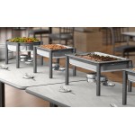 Acopa 8 Qt. Full Size Wrought Iron Pillar Chafer Kit with Stainless Steel Cover and Handle
