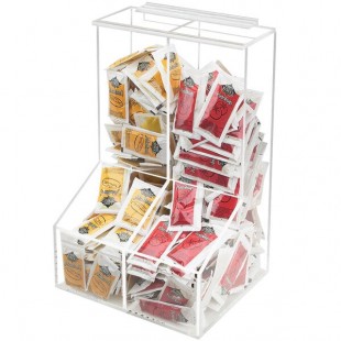 Cal-Mil 925 Clear Two Bin Top Loading Condiment Packet Holder - 8 1/2 Cal-Mil 925 Clear Two Bin Top Loading Condiment Packet Holder - 8 1/2