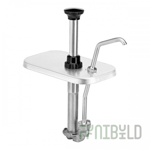 Server 1 oz. Stainless Steel Angled Fountainette Pump with Lid for Standard 2 Qt. Fountain Jar