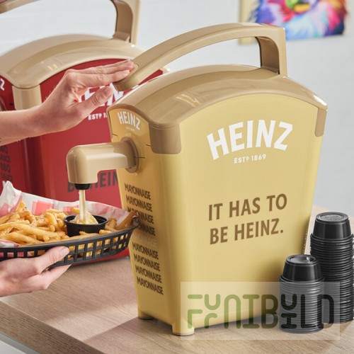 Heinz Keystone 1.5 Gallon Cream Plastic Countertop Mayonnaise Pump Dispenser