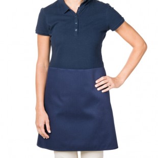 Intedge Navy Blue Poly-Cotton 4-Way Waist Apron - 38 Intedge Navy Blue Poly-Cotton 4-Way Waist Apron - 38