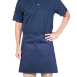 Intedge Navy Blue Poly-Cotton 4-Way Waist Apron - 38