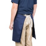 Intedge Navy Blue Poly-Cotton 4-Way Waist Apron - 38