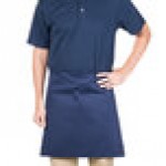 Intedge Navy Blue Poly-Cotton 4-Way Waist Apron - 38