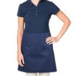 Intedge Navy Blue Poly-Cotton 4-Way Waist Apron - 38
