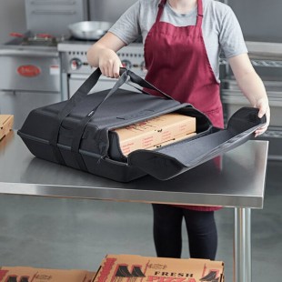 Vesture NextPhase RIGID Black Insulated Pizza Delivery Bag with Bio-PCM Technology - Holds Up To (3) 16 Vesture NextPhase RIGID Black Insulated Pizza Delivery Bag with Bio-PCM Technology - Holds Up To (3) 16