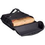 Vesture NextPhase RIGID Black Insulated Pizza Delivery Bag with Bio-PCM Technology - Holds Up To (3) 16