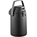 Acopa 2.5 Liter Stainless Steel Lined Matte Black Airpot with Metal Lever