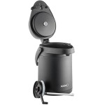 Acopa 2.5 Liter Stainless Steel Lined Matte Black Airpot with Metal Lever