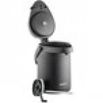Acopa 2.5 Liter Stainless Steel Lined Matte Black Airpot with Metal Lever