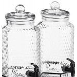 Acopa Double 1 Gallon Glass Beverage Dispenser with Metal Stand