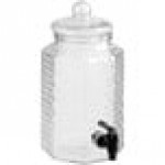 Acopa Double 1 Gallon Glass Beverage Dispenser with Metal Stand