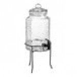 Acopa Double 1 Gallon Glass Beverage Dispenser with Metal Stand