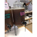 Acopa Double 1 Gallon Glass Beverage Dispenser with Metal Stand