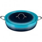 Bon Chef Country French X 9 Qt. Ombre White Brazier Pot with Cover 73032-OM-W
