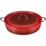 Bon Chef Country French X 9 Qt. Ombre White Brazier Pot with Cover 73032-OM-W