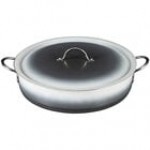 Bon Chef Country French X 9 Qt. Ombre White Brazier Pot with Cover 73032-OM-W