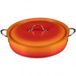 Bon Chef Country French X 9 Qt. Ombre White Brazier Pot with Cover 73032-OM-W
