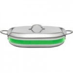 Bon Chef Country French X 9 Qt. Ombre White Brazier Pot with Cover 73032-OM-W