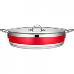 Bon Chef Country French X 9 Qt. Ombre White Brazier Pot with Cover 73032-OM-W