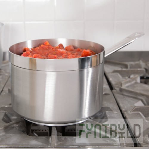 Vollrath 3704 Centurion 4.25 Qt. Stainless Steel Sauce Pan with Aluminum-Clad Bottom