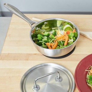 Vollrath 47791 Intrigue 2 Qt. Stainless Steel Saucier Pan with Aluminum-Clad Bottom Vollrath 47791 Intrigue 2 Qt. Stainless Steel Saucier Pan with Aluminum-Clad Bottom