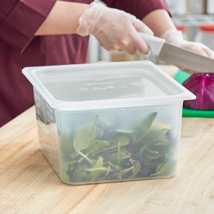 San Jamar MP12 ModPan 1/2 Size Translucent Polypropylene Food Pan with Lid - 6