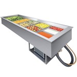 Hatco CWBP-6 Six Pan Drop-In Refrigerated Cold Food Well with Drain - 120V Hatco CWBP-6 Six Pan Drop-In Refrigerated Cold Food Well with Drain - 120V