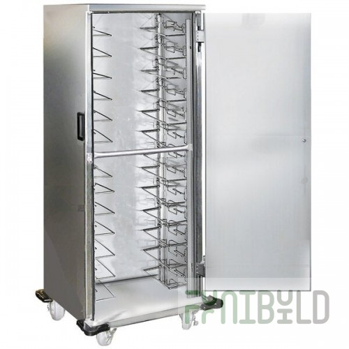 Lakeside 6539 11 Pan End Load Stainless Steel Enclosed Bun / Sheet Pan Rack with Universal Ledges - Assembled
