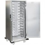 Lakeside 6539 11 Pan End Load Stainless Steel Enclosed Bun / Sheet Pan Rack with Universal Ledges - Assembled