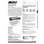 Eagle Group SWT4-240 Four Pan Sealed Well Electric Water Bath Steam Table with Stainless Steel Open Base - 240V Eagle Group SWT4-240 Four Pan Sealed Well Electric Water Bath Steam Table with Stainless Steel Open Base - 240V