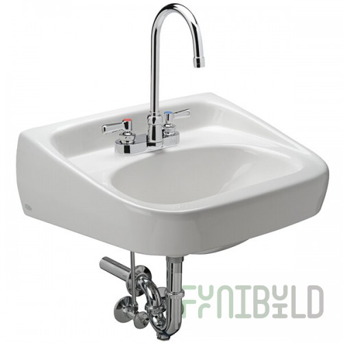 Zurn Elkay One Z.L6.M Manual Faucet Lavatory System with Wall Hung Lavatory - 20