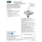 Zurn Elkay One Z.L6.M Manual Faucet Lavatory System with Wall Hung Lavatory - 20