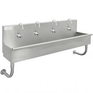 Advance Tabco 19-18-80EF 16-Gauge Multi-Station Hand Sink with 8 Advance Tabco 19-18-80EF 16-Gauge Multi-Station Hand Sink with 8