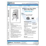 Univex SRM60+HD Qt. Heavy-Duty Planetary Floor Mixer with #12 PTO Hub, Guard, and Standard Accessories - 208-240V, 3 hp